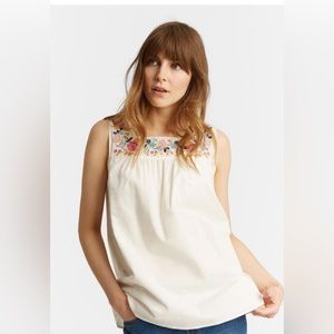 Joules Boho embroidered sleeveless blouse